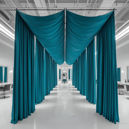 Poly Poplin Drape Panels – Pre-Cut for Wedding & Event Backdrops (30+ Colors) 5 ft Wide