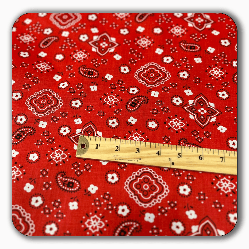 Bandana Print Poly Cotton Fabric - Sold by the Yard