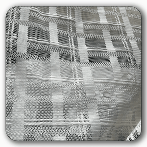 Checkered Lace Fabric - Sold by the Yard