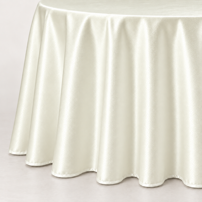 Bridal Satin Round Tablecloth - 120 Inch Linen