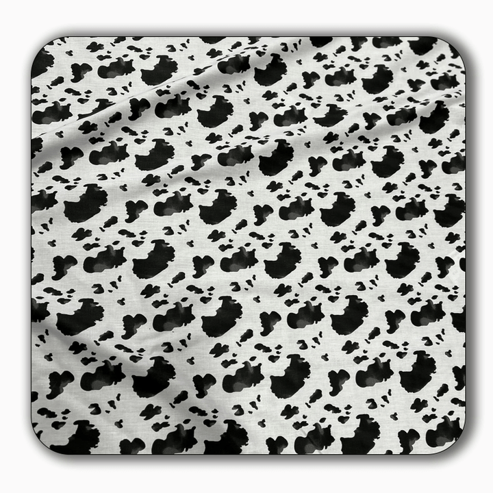 Cow Print Poly Cotton Fabric  - Sold by the Yard