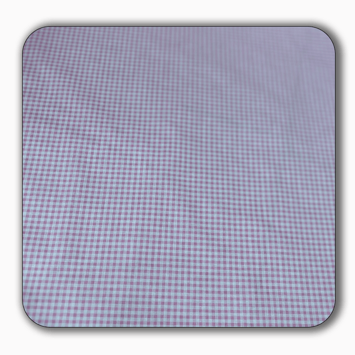 Checkered Print Poly Cotton Fabric 1" - Sold by the Yard