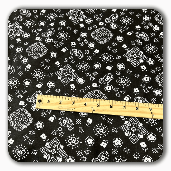 Bandana Print Poly Cotton Fabric - Sold by the Yard