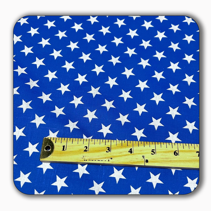 Star Print Poly Cotton Fabric - Sold by the Yard