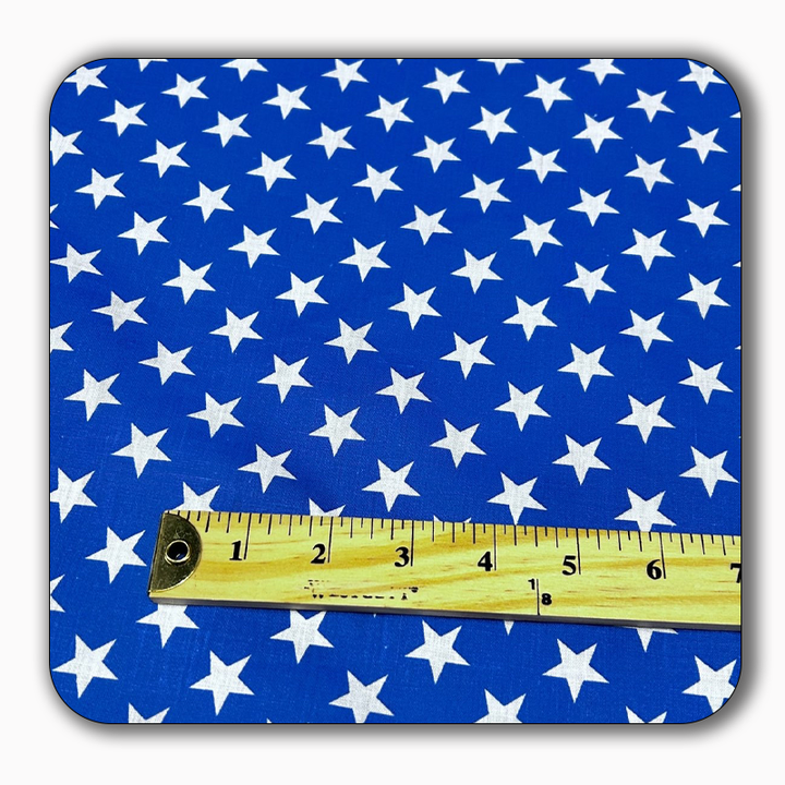 Star Print Poly Cotton Fabric - Sold by the Yard