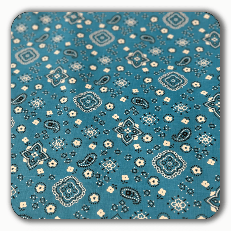 Bandana Print Poly Cotton Fabric - Sold by the Yard
