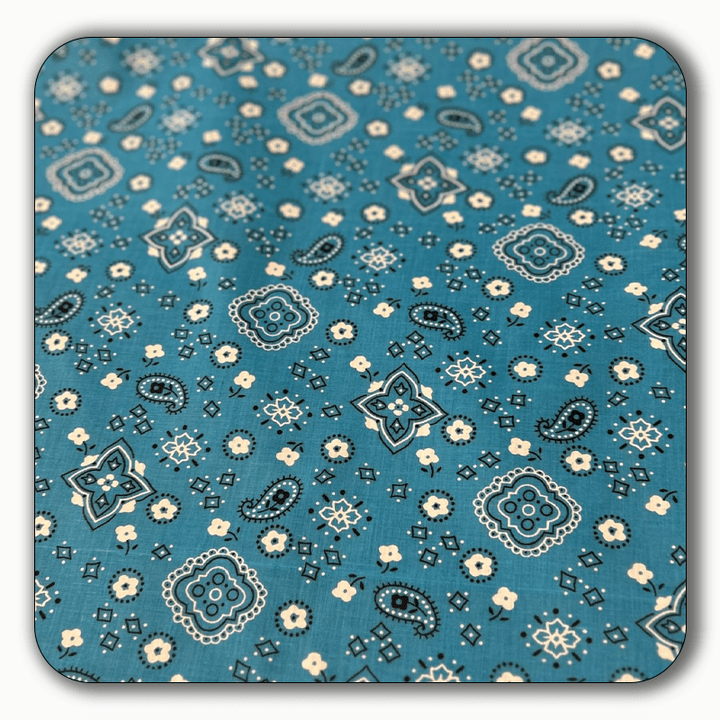 Bandana Print Poly Cotton Fabric - Sold by the Yard