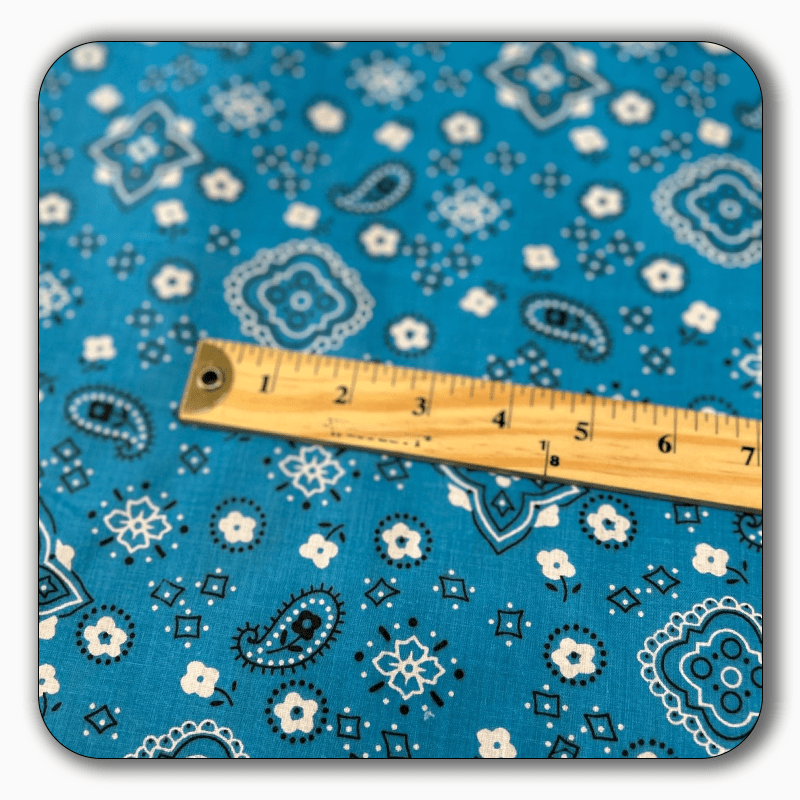 Bandana Print Poly Cotton Fabric - Sold by the Yard