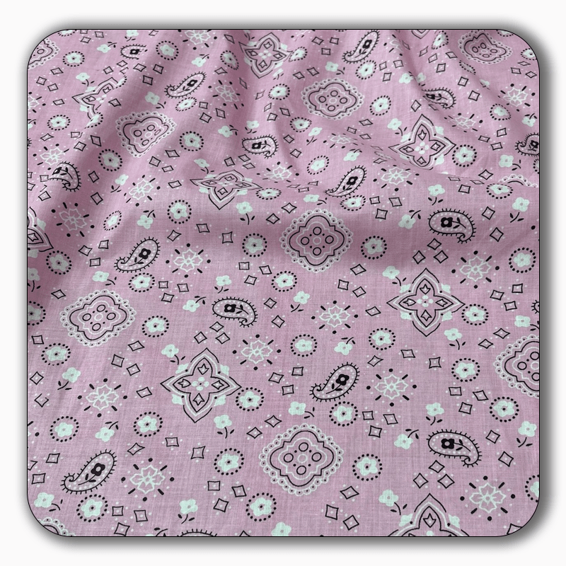 Bandana Print Poly Cotton Fabric - Sold by the Yard