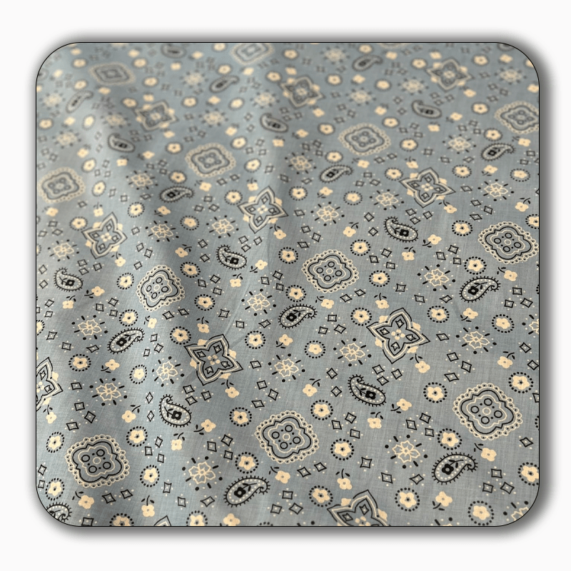 Bandana Print Poly Cotton Fabric - Sold by the Yard