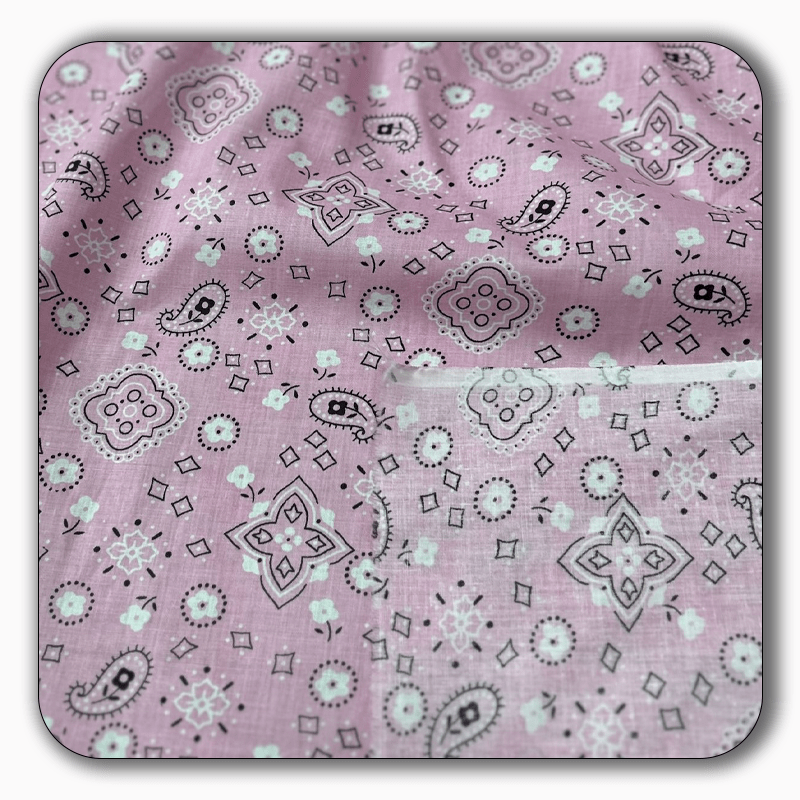 Bandana Print Poly Cotton Fabric - Sold by the Yard