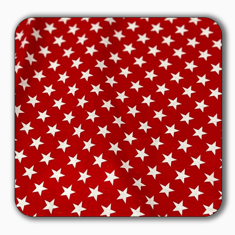 Star Print Poly Cotton Fabric - Sold by the Yard