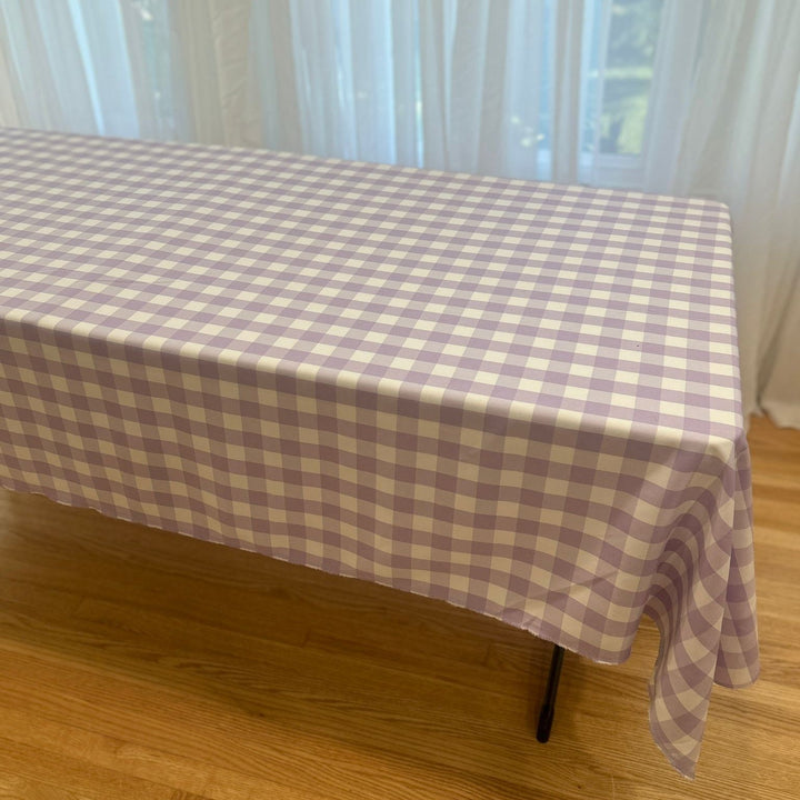 Polyester Gingham Checkered Poly Poplin Tablecloth 60 x 120 Inch – Free Shipping