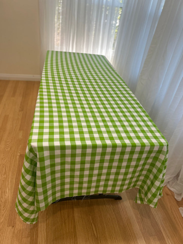 Gingham Checkered Tablecloth - Rectangular  58'' by 108''