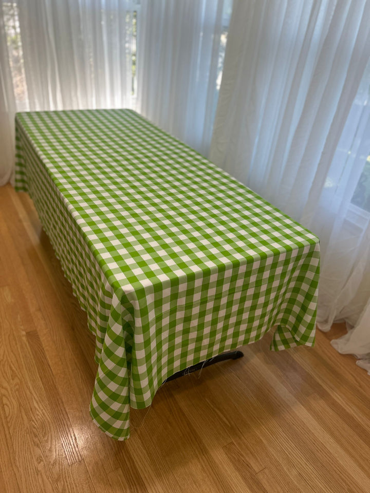 Gingham Checkered Tablecloth - Rectangular  58'' by 108''