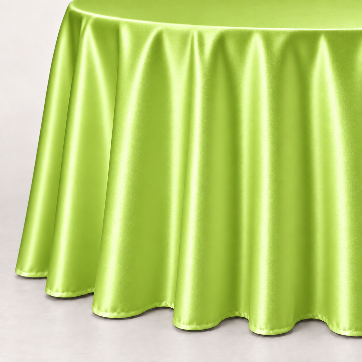 Bridal Satin Round Tablecloth - 120 Inch Linen