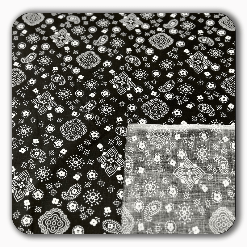 Bandana Print Poly Cotton Fabric - Sold by the Yard
