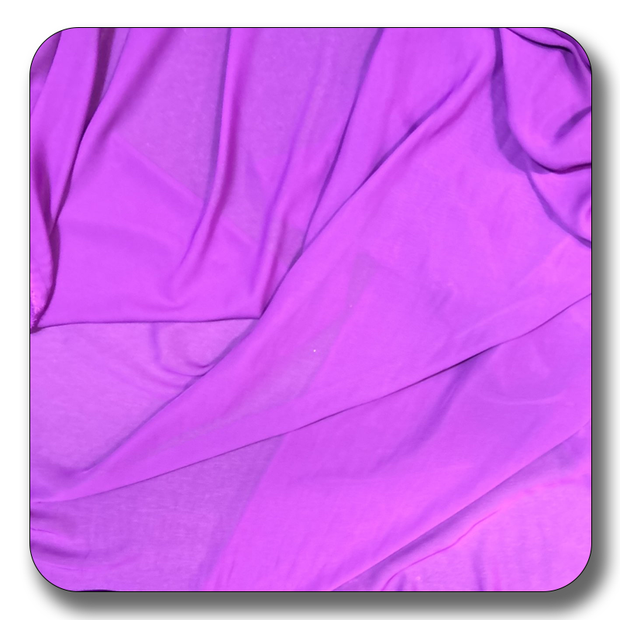 Soft purple chiffon fabric made from 100% polyester, lightweight and versatile for various sewing projects.