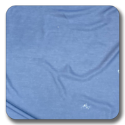 Close-up of blue polyester chiffon fabric, showcasing its soft texture and lightweight quality, ideal for versatile sewing projects.