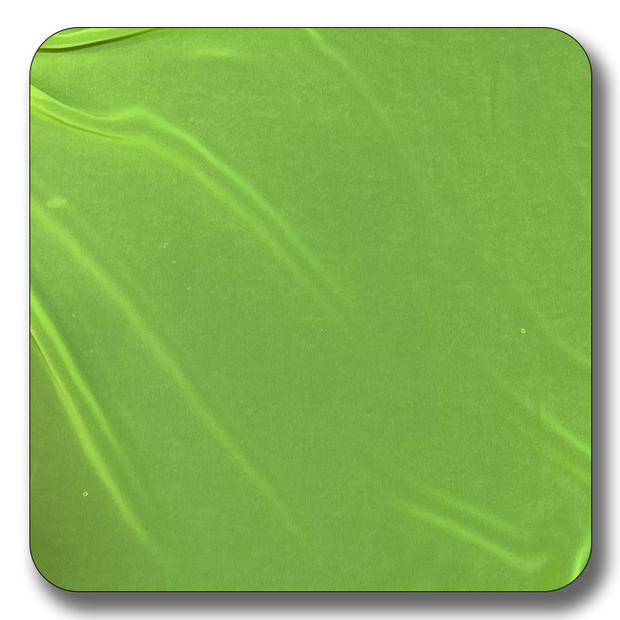 Vibrant green polyester chiffon fabric, lightweight and soft texture, ideal for versatile crafting projects.