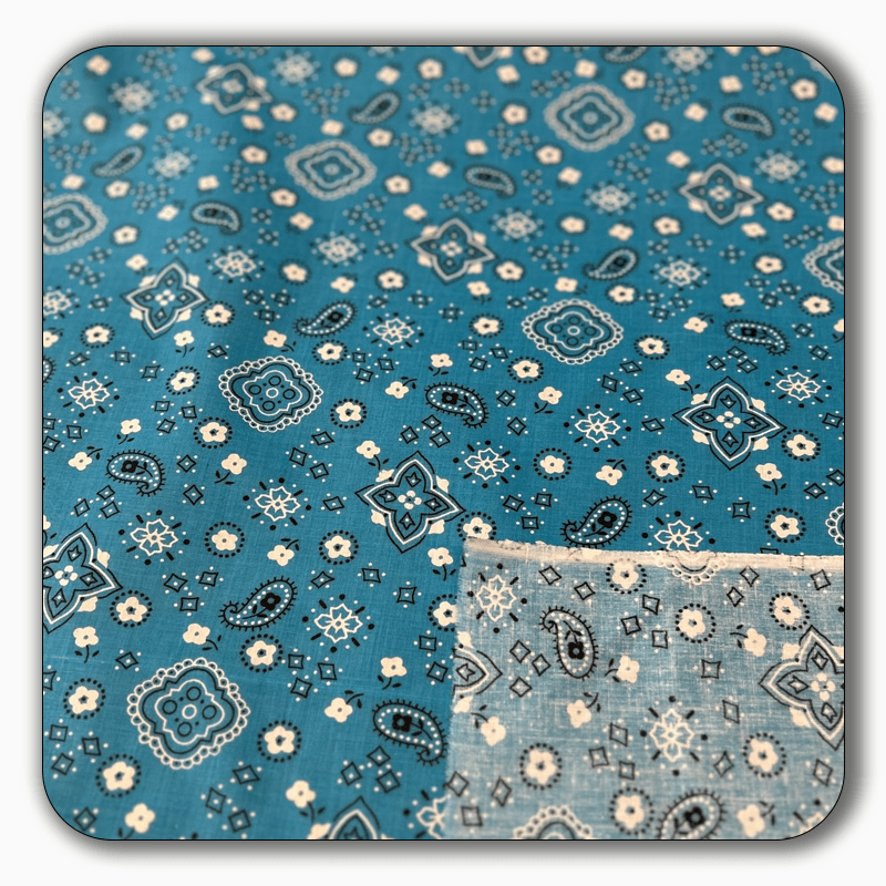 Bandana Print Poly Cotton Fabric - Sold by the Yard