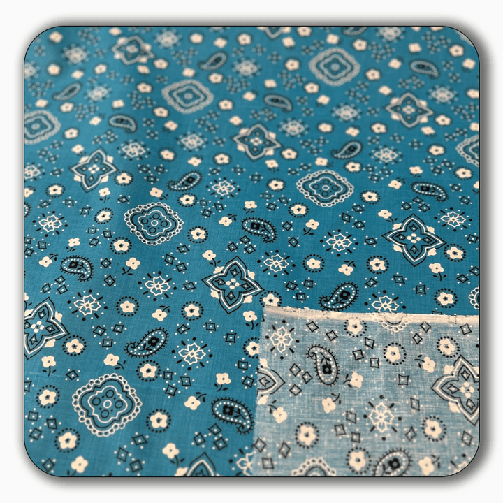 Bandana Print Poly Cotton Fabric - Sold by the Yard
