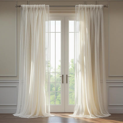 Sheer Voile Chiffon Curtain - 110 W x 90 L - New Star Fabrics