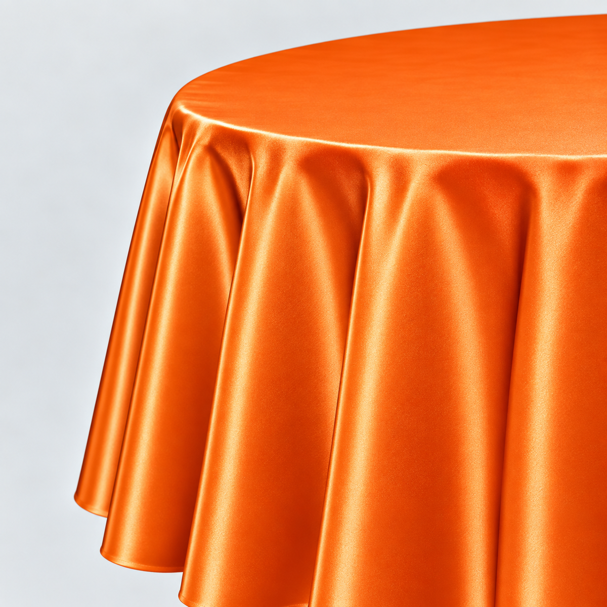 Bridal Satin Round Tablecloth - 120 Inch Linen