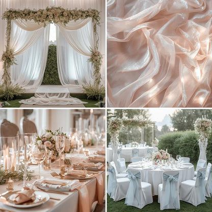 Polyester Organza Fabric by The Yard – Sheer, Lightweight & Shimmering | Amazing Warehouse Incs