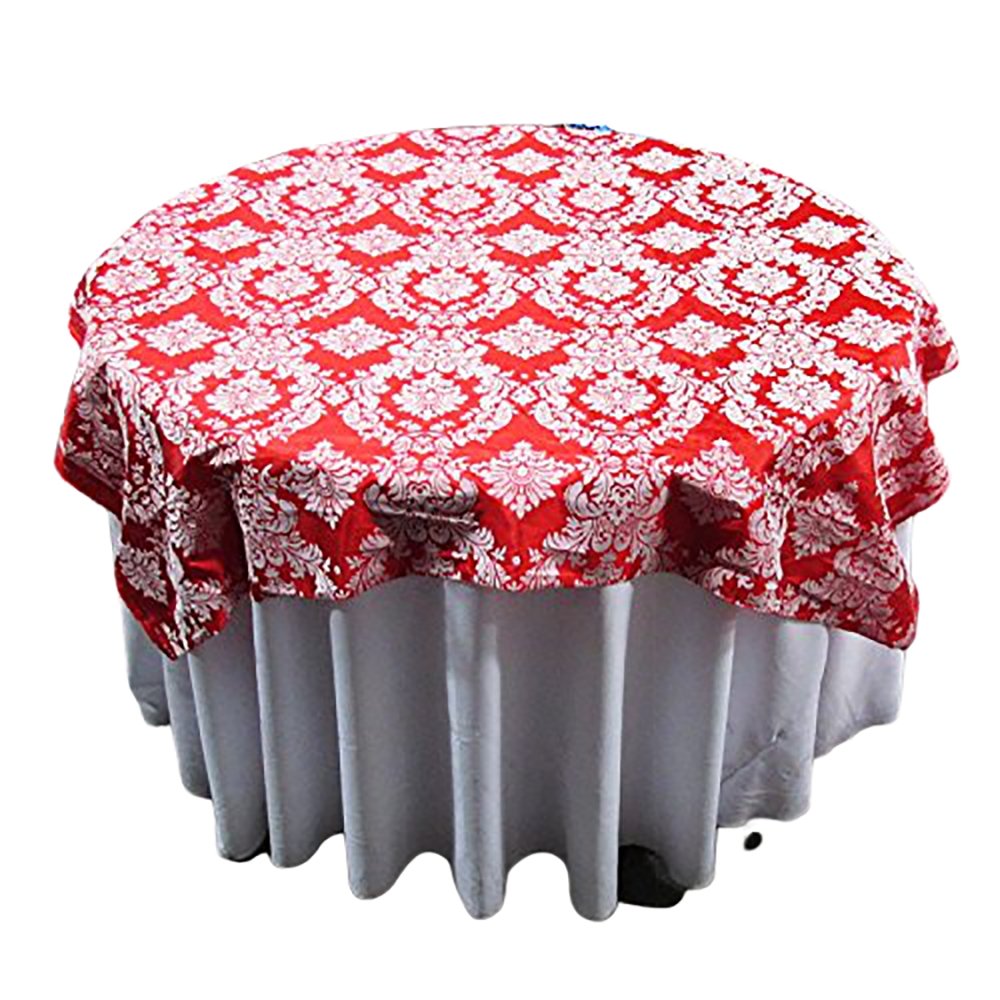 Overlay 60 by 60'' Damask Flocking Taffeta - Amazing Warehouse inc.