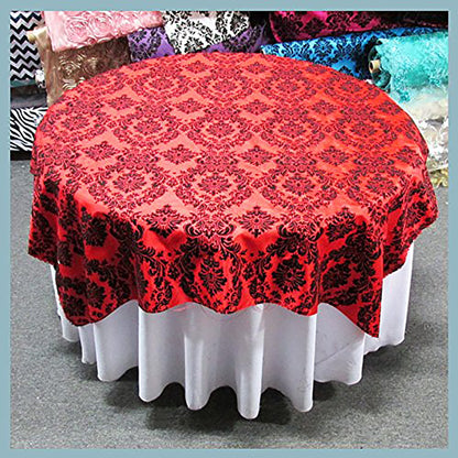 Flocked Damask Taffeta Fabric