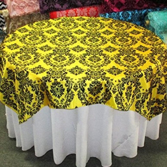 Flocked Damask Taffeta Fabric