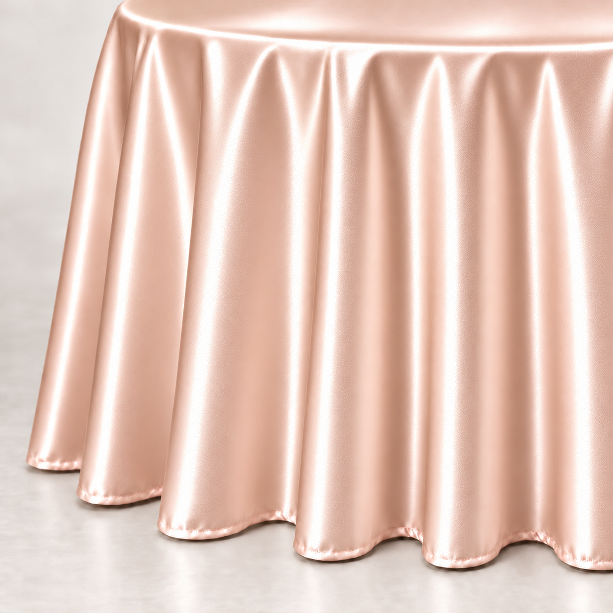 Bridal Satin Round Tablecloth - 120 Inch Linen