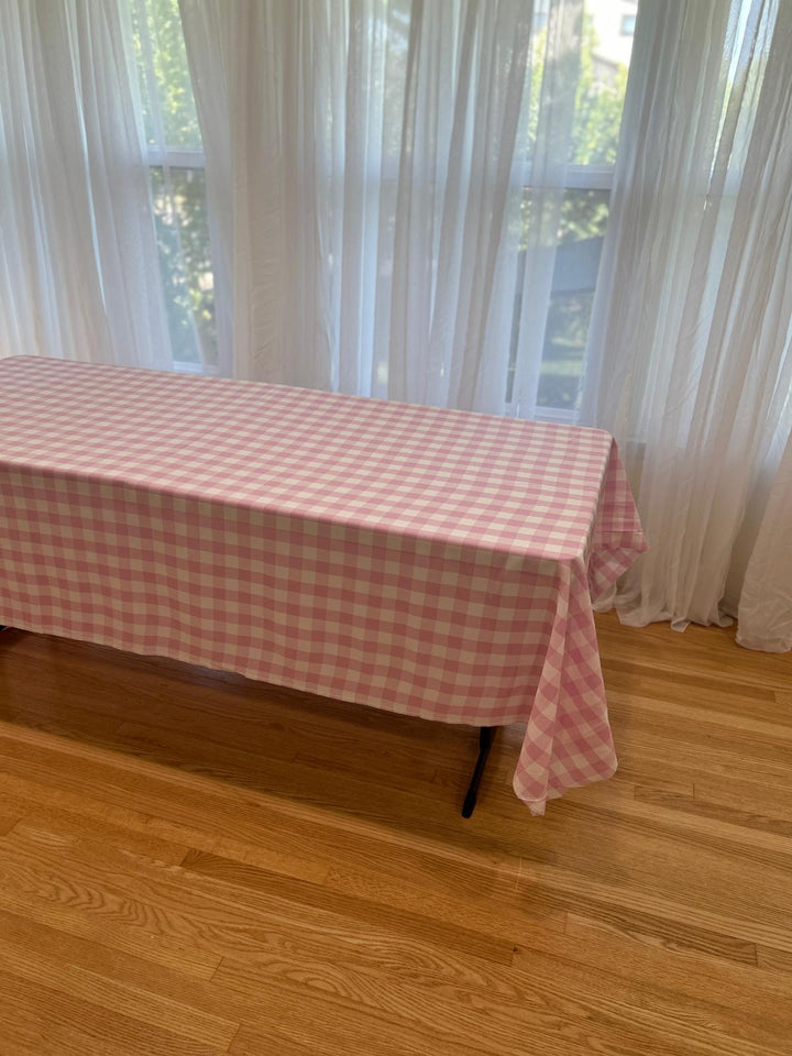 Gingham Checkered Tablecloth - Rectangular  58'' by 108''