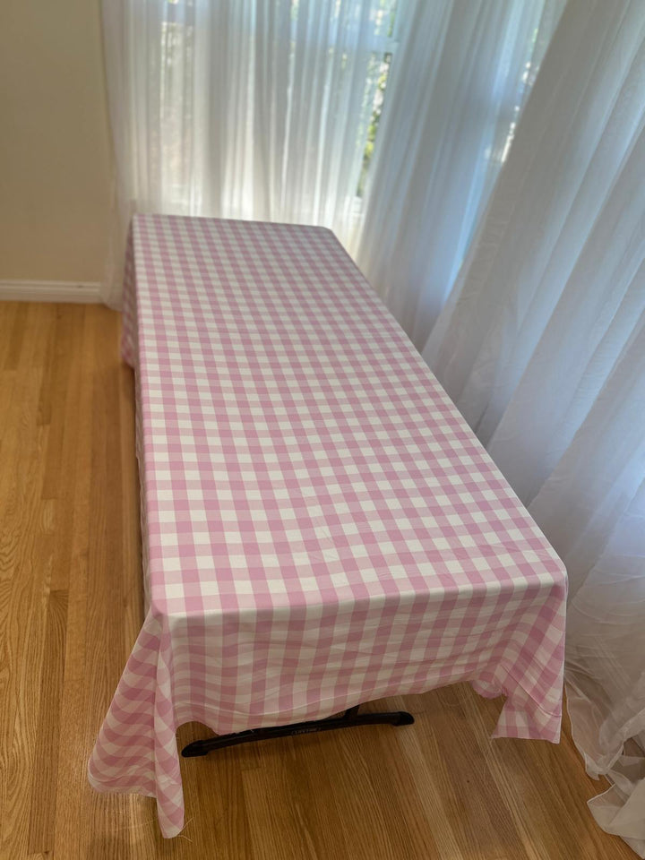 Gingham Checkered Tablecloth - Rectangular  58'' by 108''