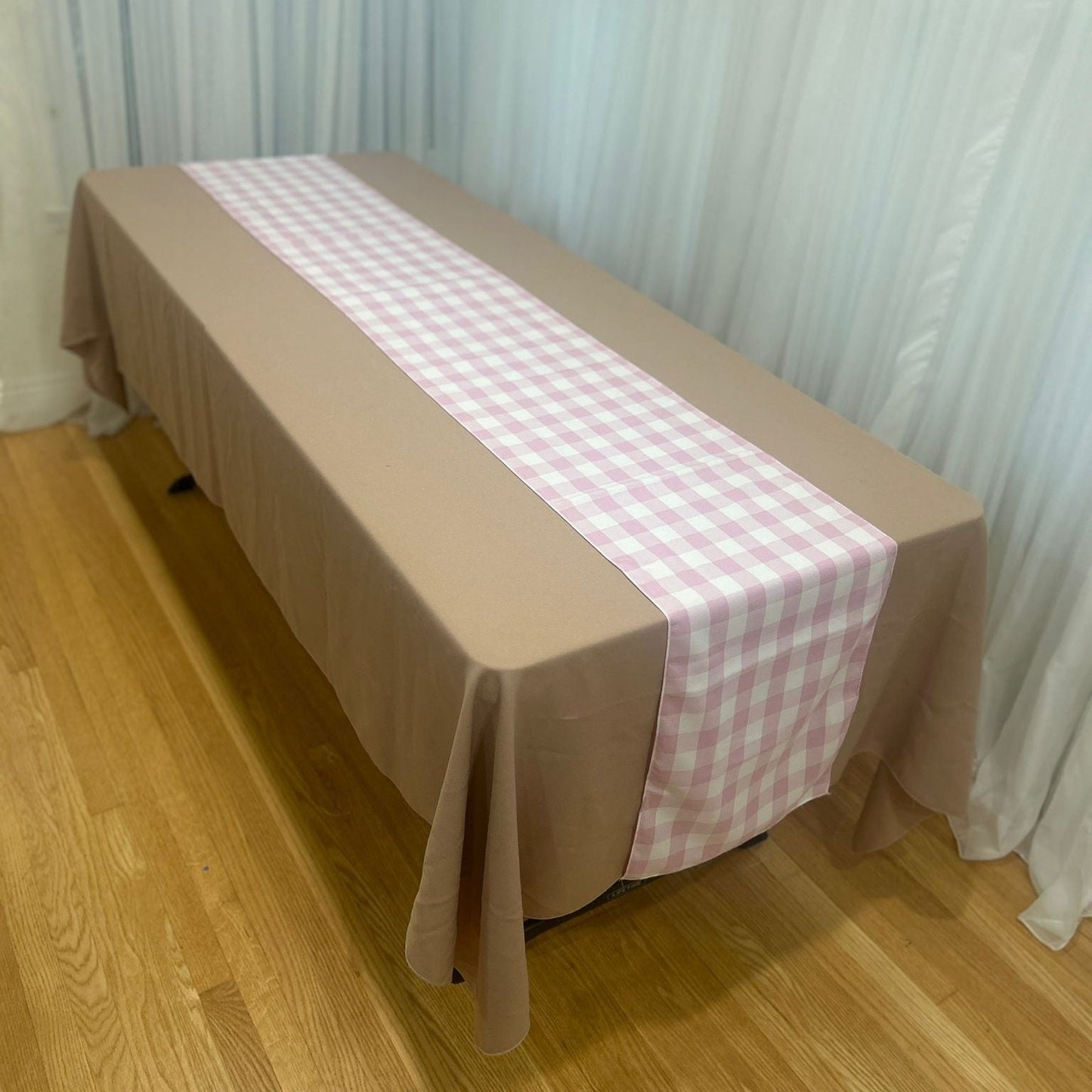 Polyester Buffalo Plaid Checkered Table Runner 14 Inches by 108 Inches