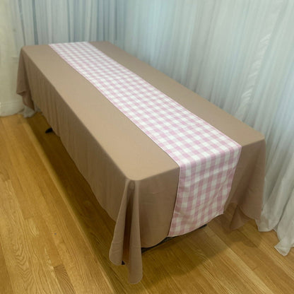 Polyester Buffalo Plaid Checkered Table Runner 14 Inches by 108 Inches