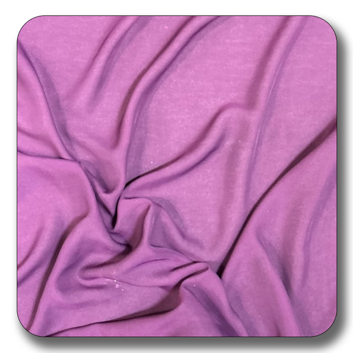 Soft purple chiffon fabric, lightweight and durable polyester, perfect for crafting and sewing.