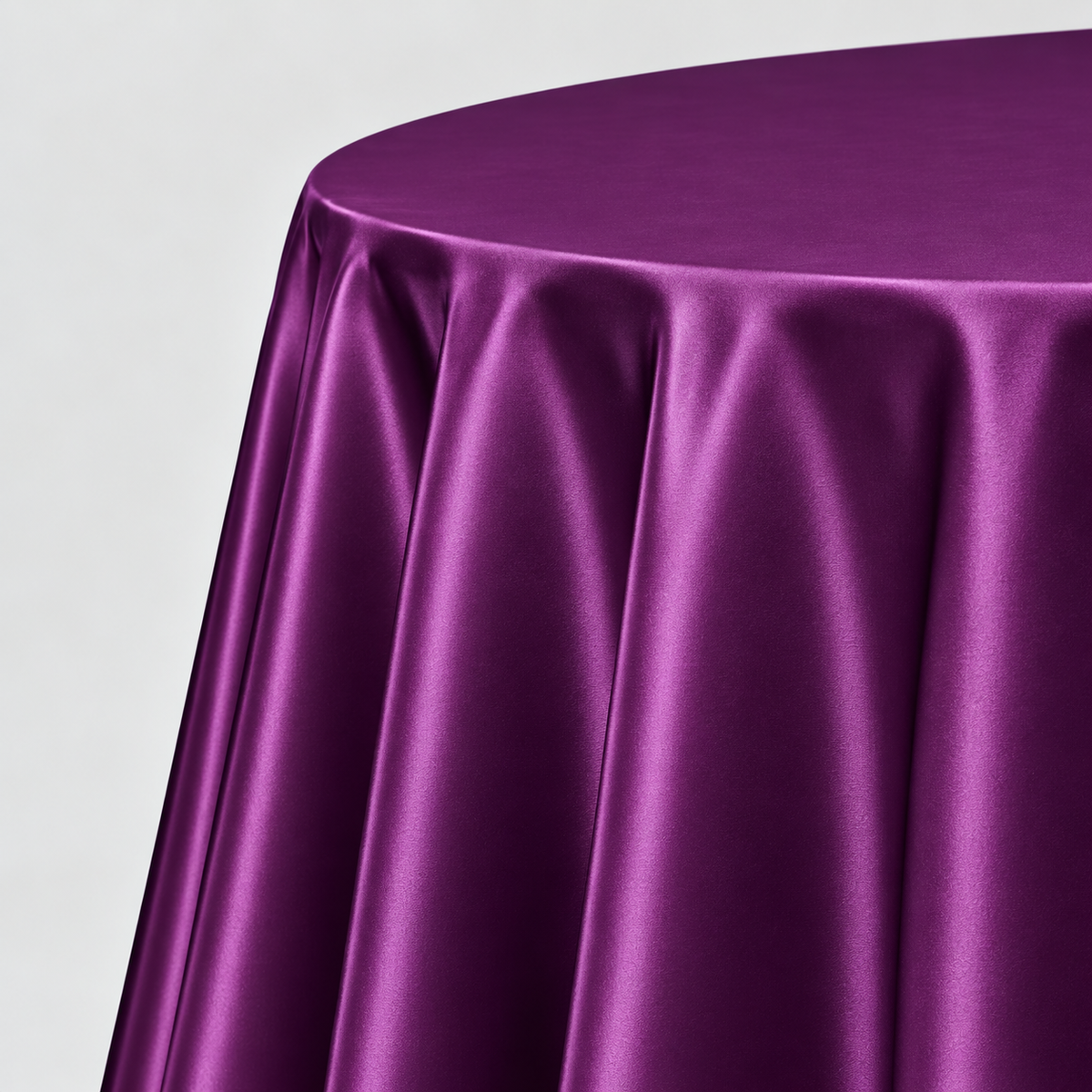 Bridal Satin Round Tablecloth - 120 Inch Linen