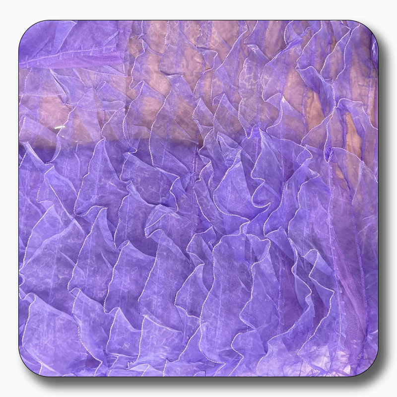 Ruffle Organza Fabric Mesh - Sold by the Yard