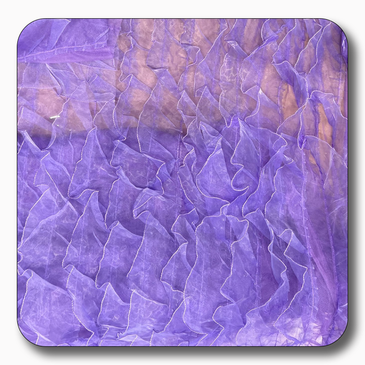 Ruffle Organza Fabric Mesh - Sold by the Yard