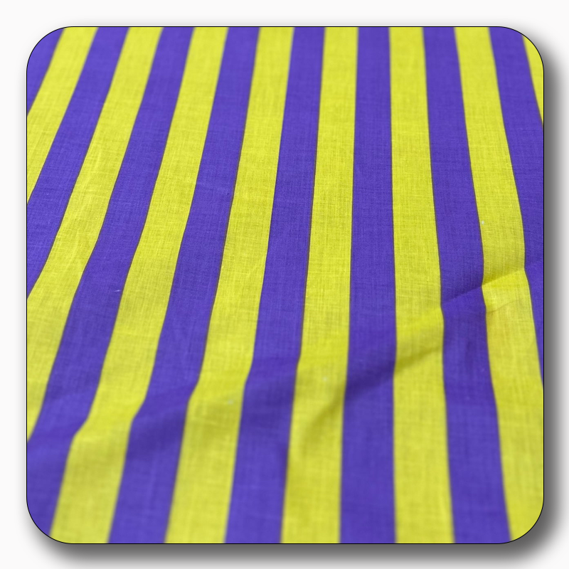 Stripe Print Poly Cotton Fabric 1" - Sold by the Yard