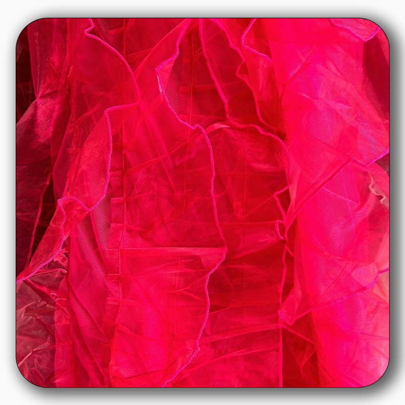 Ruffle Organza Fabric Mesh - Sold by the Yard
