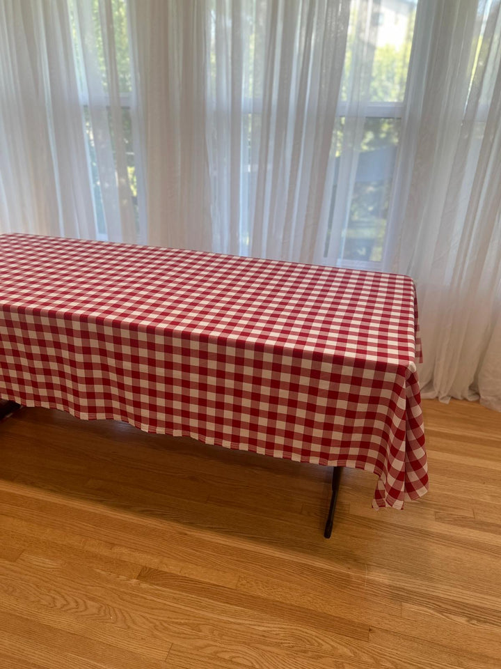 Gingham Checkered Tablecloth - Rectangular  58'' by 108''