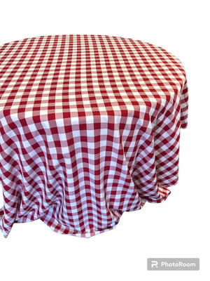 Checkered Tablecloth - 90'' Round