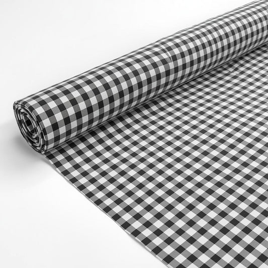 50 Yards Checkered Plaid Poly Poplin Fabric Roll – Wrinkle-Resistant | 58–60” Wide | Wholesale