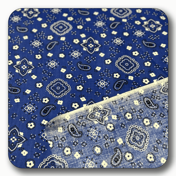 Bandana Print Poly Cotton Fabric - Sold by the Yard