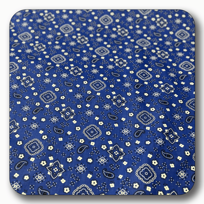Bandana Print Poly Cotton Fabric - Sold by the Yard