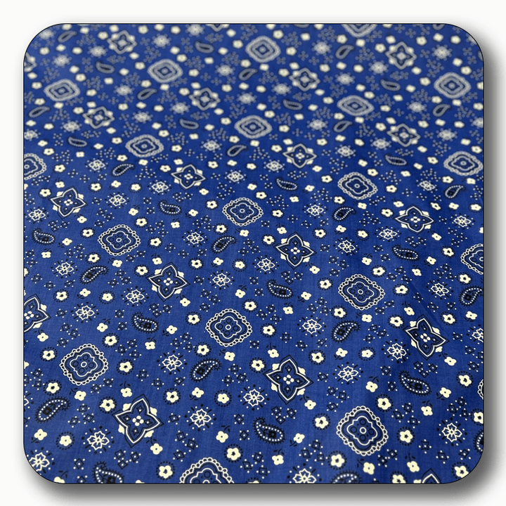 Bandana Print Poly Cotton Fabric - Sold by the Yard
