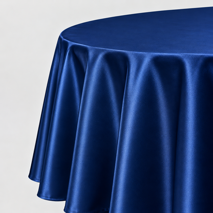 Bridal Satin Round Tablecloth - 120 Inch Linen